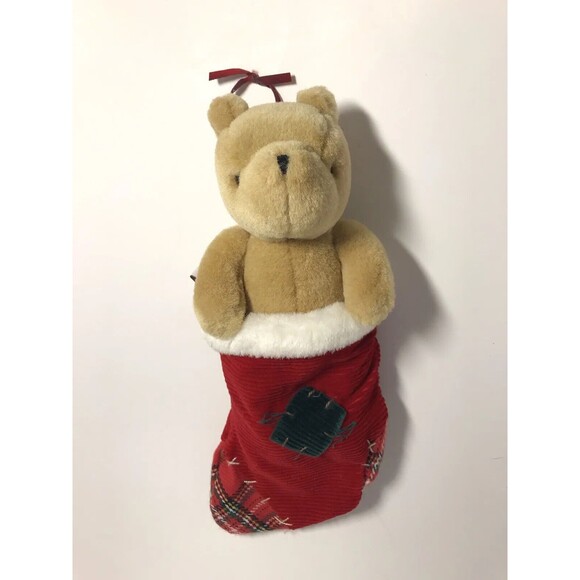 Disney Gund Classic Winnie the Pooh Plush In Christmas Stocking Small 11” - Picture 1 of 12